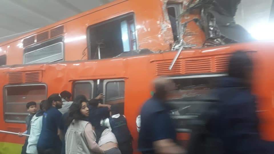 41 heridos y 1 muerto tras choque de trenes en el metro de la CDMX