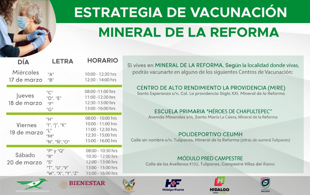 Todo Lo Que Debes Saber Sobre La Vacunacion Covid 19 En Mineral De La Reforma Mira Hidalgo