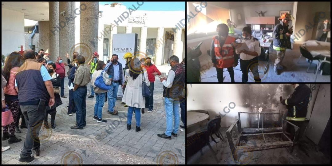 Evacuan Centro Minero de Pachuca por incendio en oficina de Sedeso Mira Hidalgo Evacuan Centro Minero de Pachuca por incendio en oficina de Sedeso Mira Hidalgo